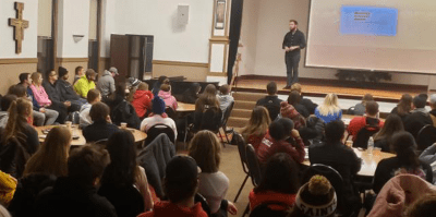 Sexual assault survivor Tim Mousseau recently spoke at USF.