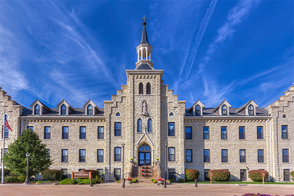 mohterhouse building with blue sky