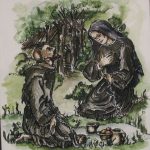 painting of St. Clare and St. Francis