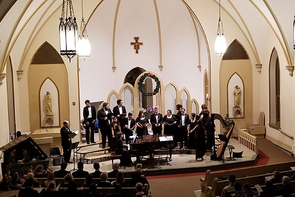 schola cantorum choir performing