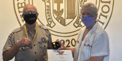 Sister Mary Elizabeth Imler, OSF, presented with Bronze Pelican Award