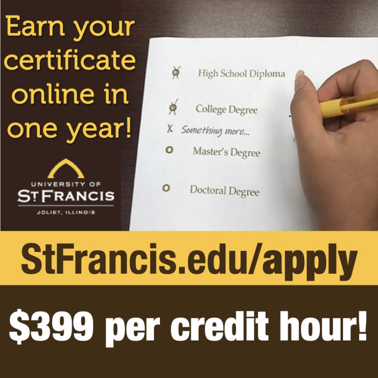 Graduate Professional Certificate Programs University of St. Francis