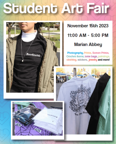 Fall 2023 Student Art Fair flyer - full page