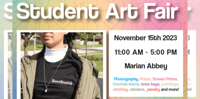 USF Fall 2023 Student Art Fair flyer