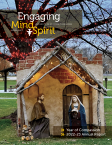 Magzine cover depicting the creche on the USF quad with Christmas lights